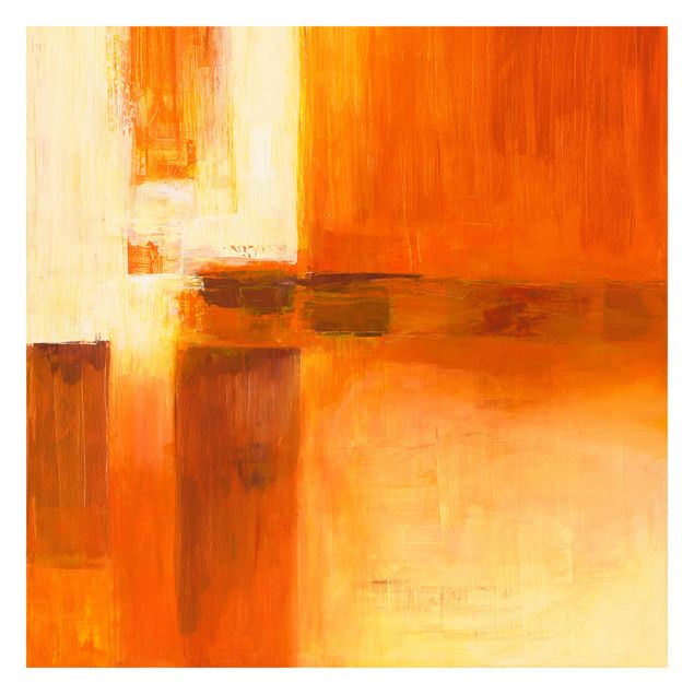 Fototapete - Petra Schüßler - Komposition in Orange und Braun 01