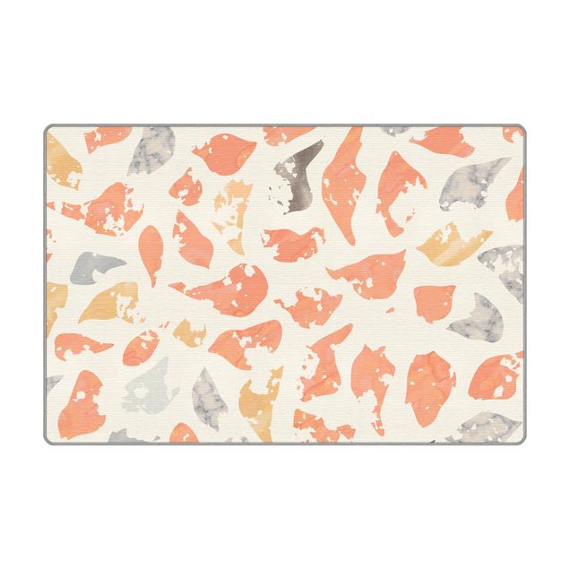 Pattern Design Terrazzo Muster Lagerfeuer Aquarell