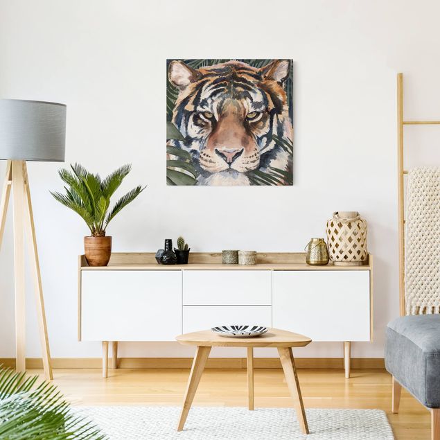 Leinwandbilder modern Tiger im Dschungel
