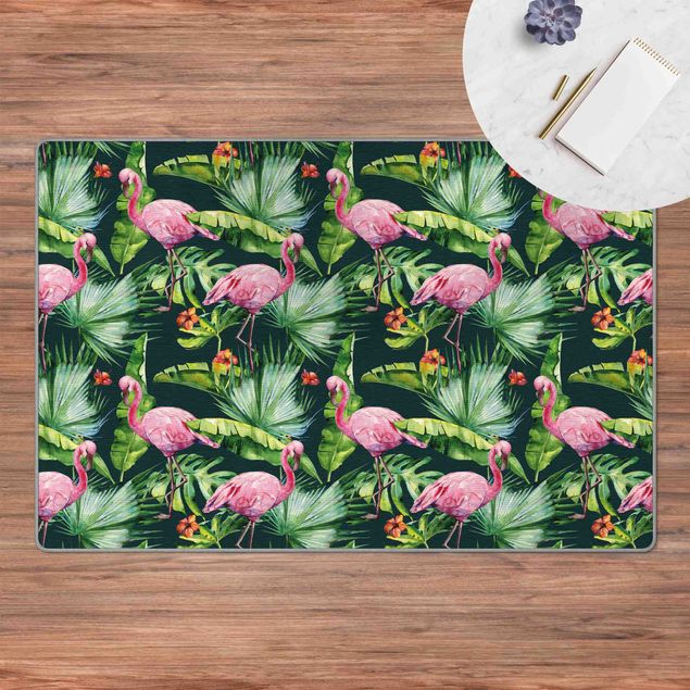 Teppich Dschungel Tropical Flamingo pattern