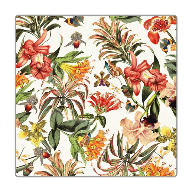 Teppich - Tropische Blumen