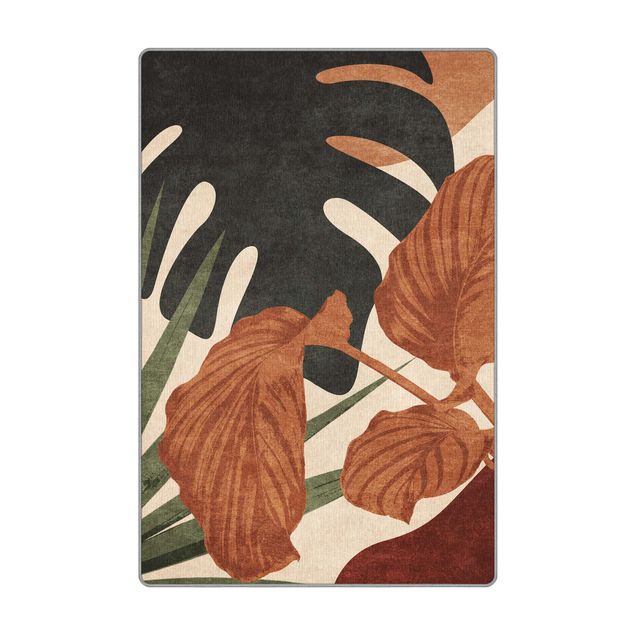 Teppich - Tropische Boho Blätter