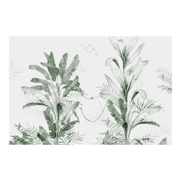 Tapeten Tropische Palmen und Blätter