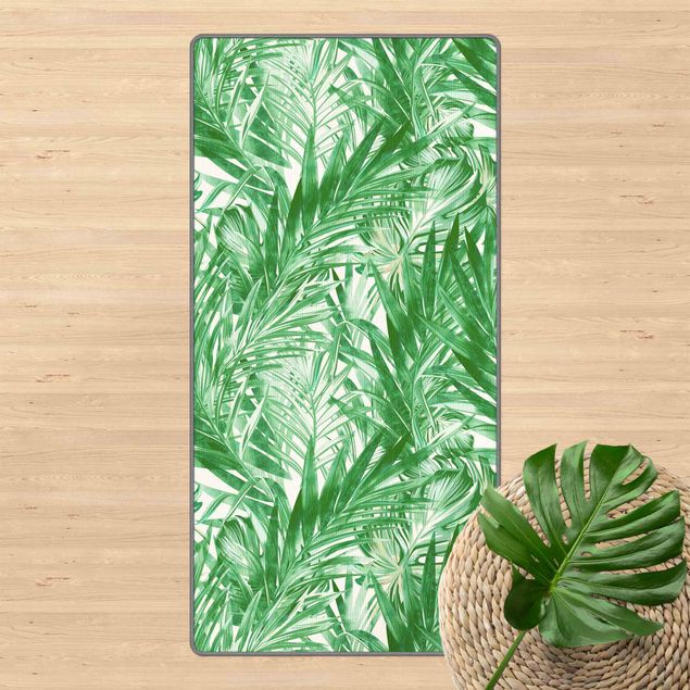 Teppich grün Tropisches Unterholz Grün