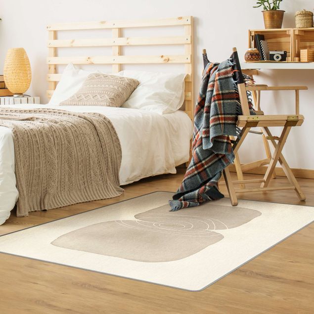 Moderne Teppiche Verspielte Impressionen in Grau