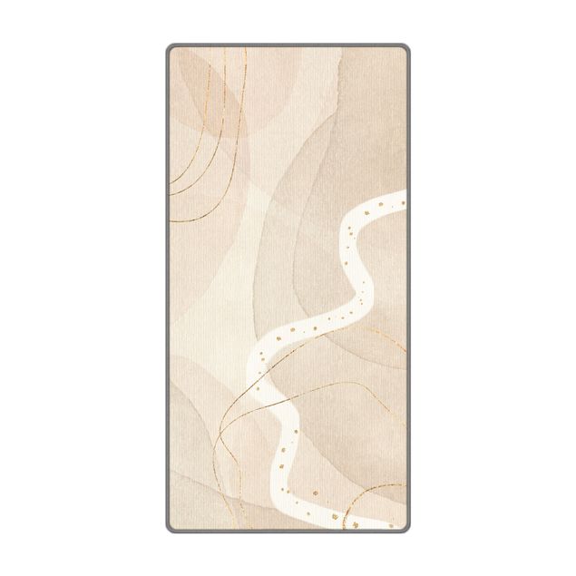 Teppich - Verspielte Impressionen mit weißer Linie