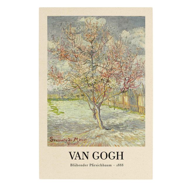 schöne Leinwandbilder Vincent van Gogh - Blühender Pfirsichbaum - Museumsedition