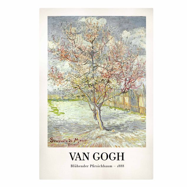 Leinwandbilder kaufen Vincent van Gogh - Blühender Pfirsichbaum - Museumsedition