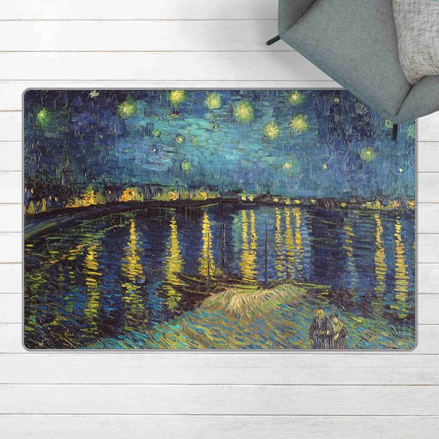 Teppich modern Vincent van Gogh - Sternennacht über der Rhône