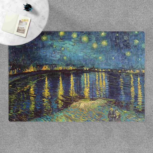 Teppich blau Vincent van Gogh - Sternennacht über der Rhône