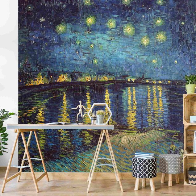 Design Tapeten Vincent van Gogh - Sternennacht über der Rhône