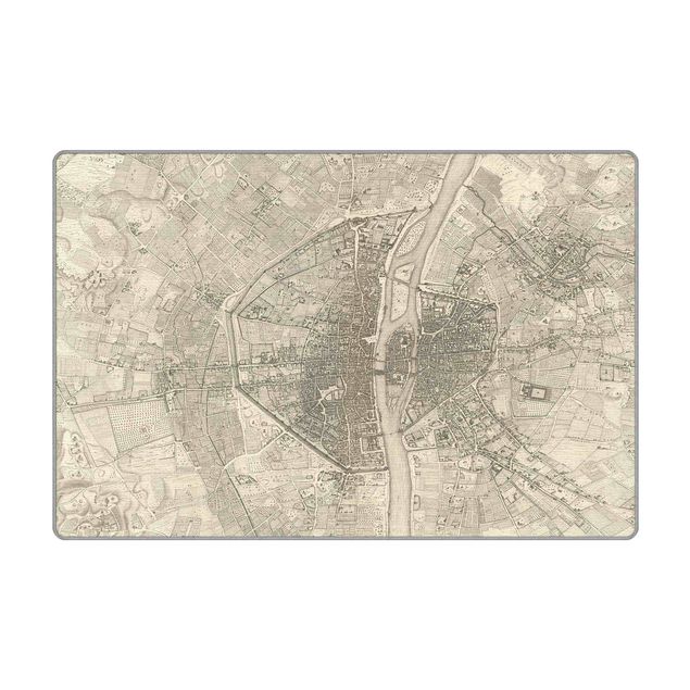 Teppich - Vintage Karte Paris