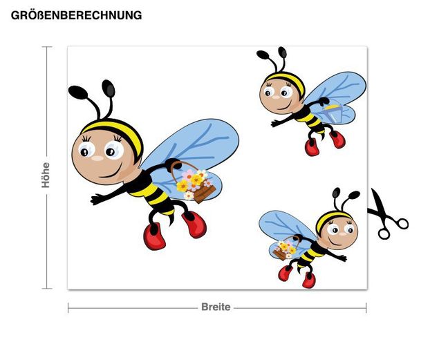 Wandaufkleber Bienen-Ausflug