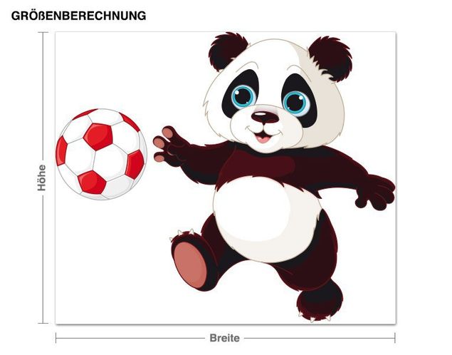Wandsticker Fußball Fußball Panda