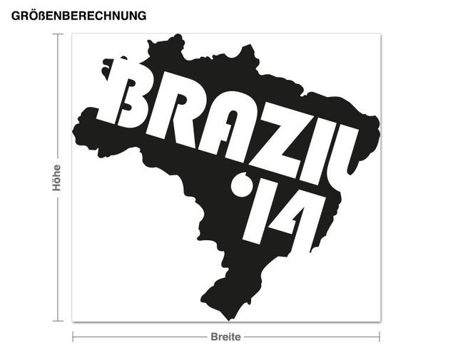 Wandsticker Fußball Brazil '14