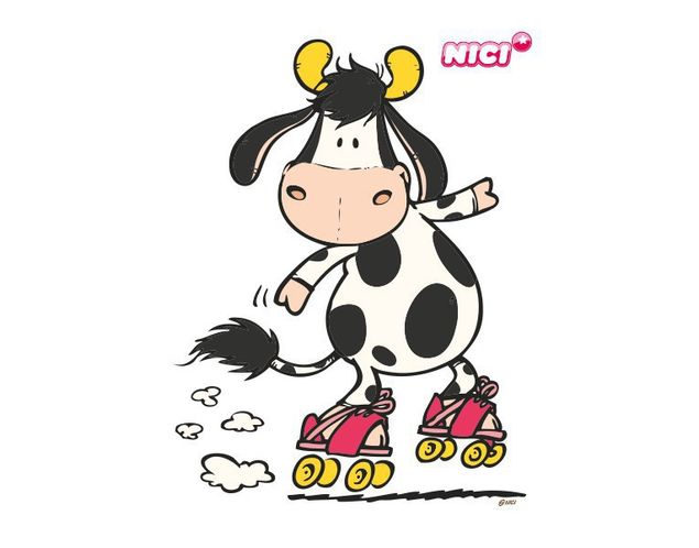 Wandtattoo Crazy Cow
