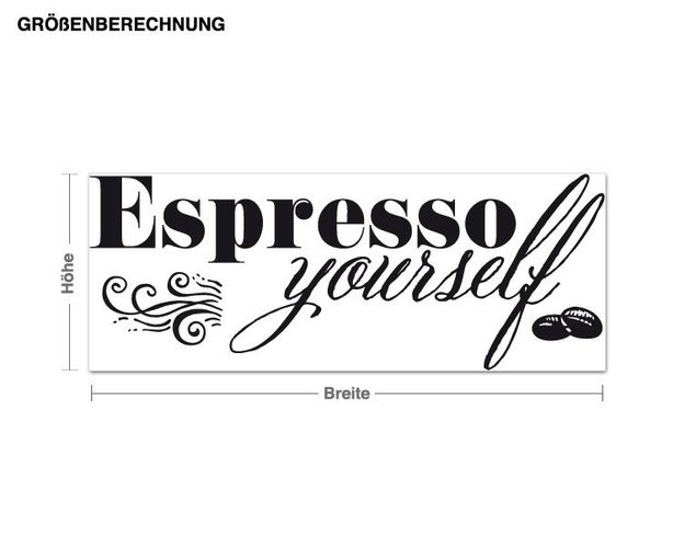 Sprüche Wandtattoo Espresso yourself