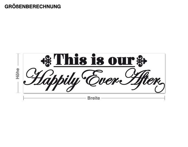 Wandtattoo Zitate Happily Ever After