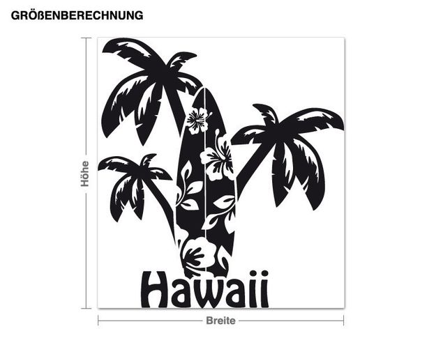 Wandsticker Palme Hawaii-Palmen
