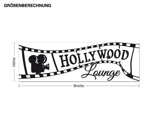 Sprüche Wandtattoo Hollywood Lounge