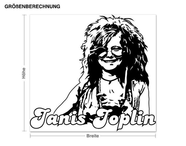 Musik Wandtattoo Janis Joplin