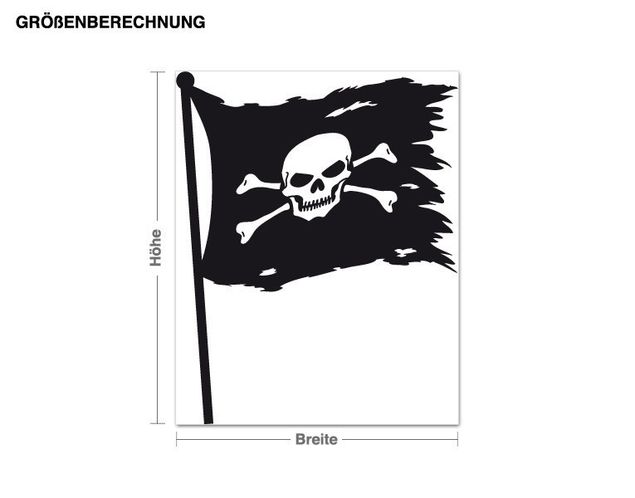 Wandtattoo Pirat Piratenflagge
