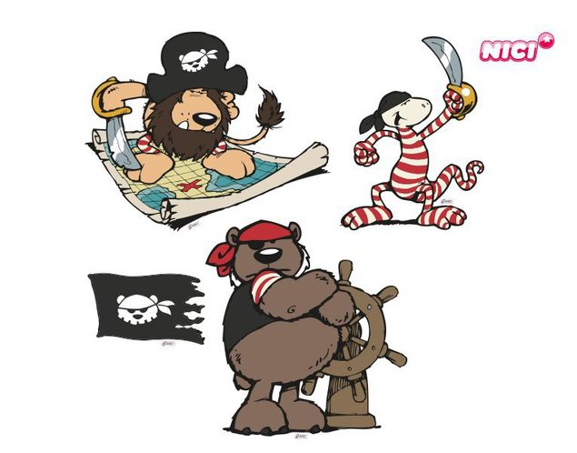 Wandtattoo Bär NICI - Pirates