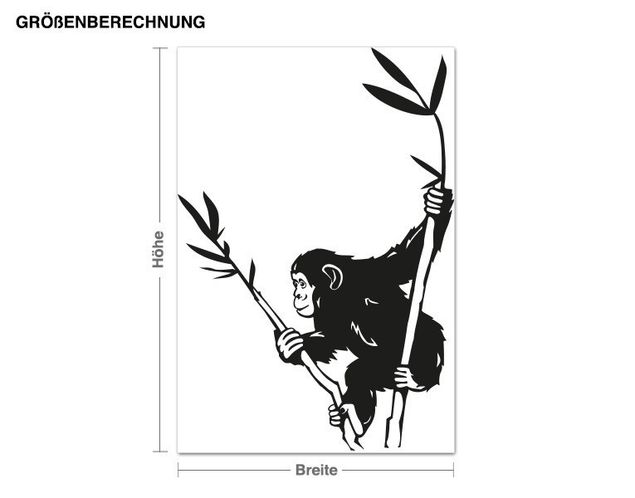 Wandsticker Tiere Schimpanse