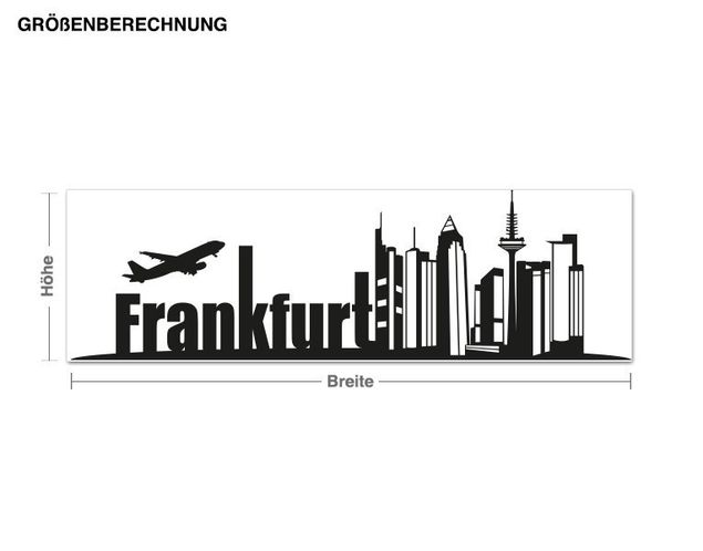 Wandtattoo Skyline Skyline Frankfurt