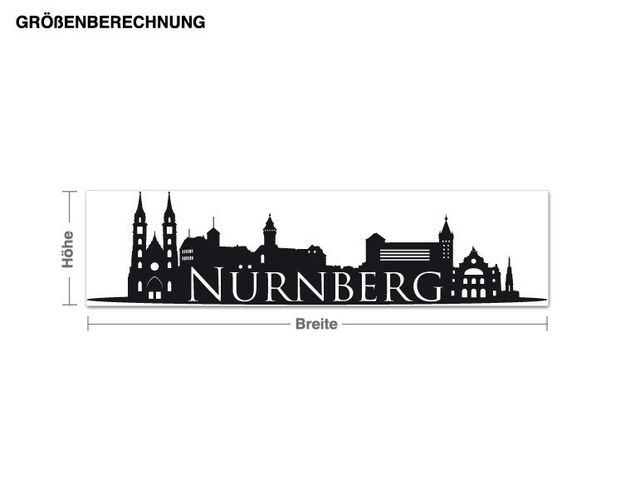 Wandtattoo Skyline Nürnberg
