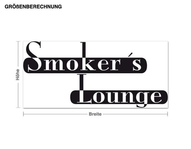 Wandtattoo Sprüche Smokers Lounge