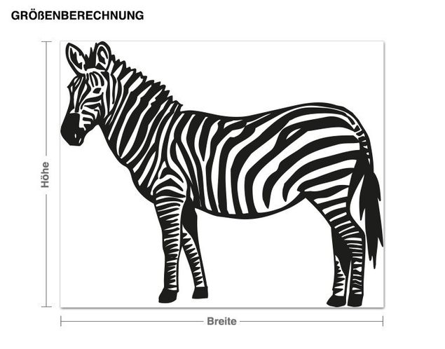 Wandtattoo Tiere Zebra