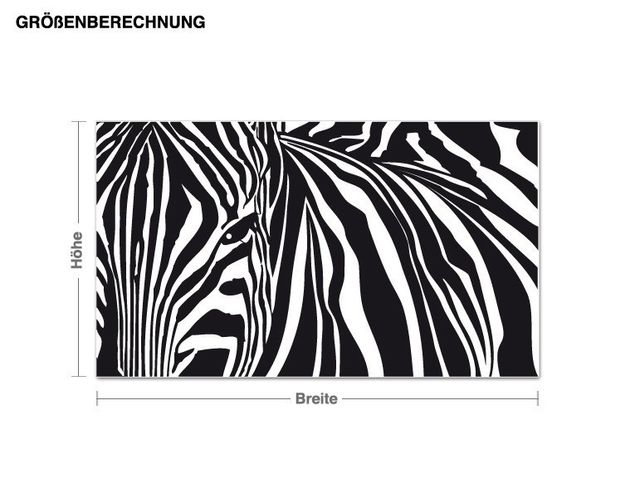 Tier Wandtattoo Zebra-Streifen