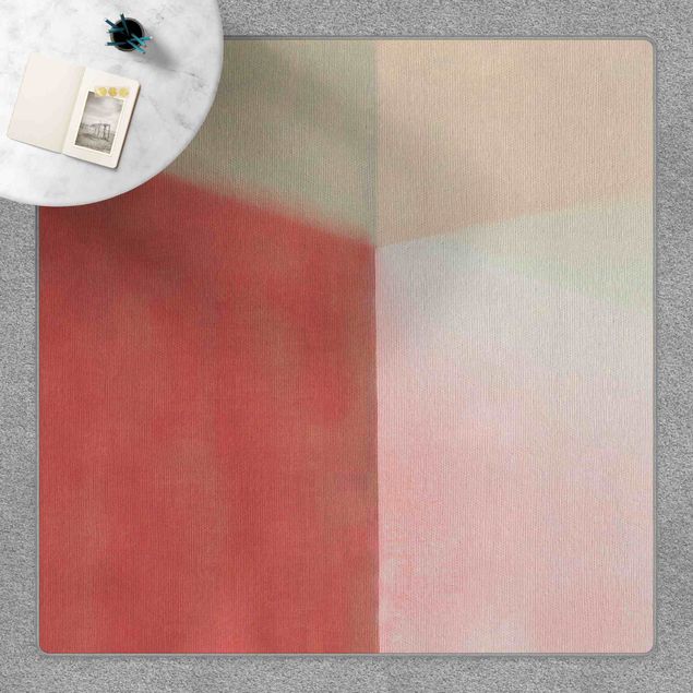 Teppich rosa Warme Farbflächen