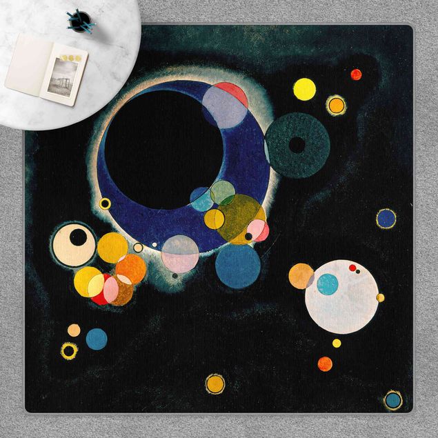 Teppich schwarz Wassily Kandinsky - Skizze Kreise