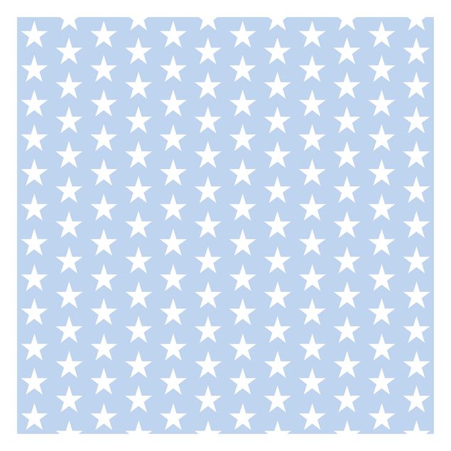 selbstklebende Tapete Weiße Sterne auf Blau