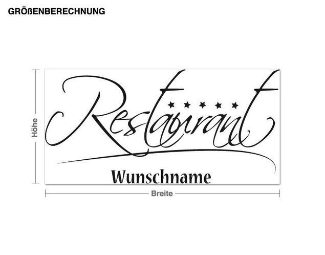 Sprüche Wandtattoo Wunschtext-Restaurant