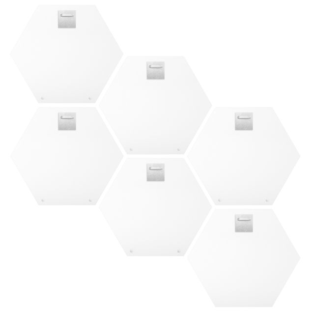 6-teiliges Hexagon Bild Alu-Dibond seidenmatt selbst gestalten