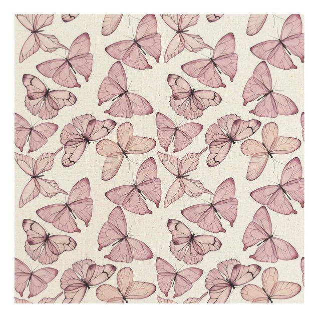 Leinwandbilder Zarte Rosa Schmetterlinge