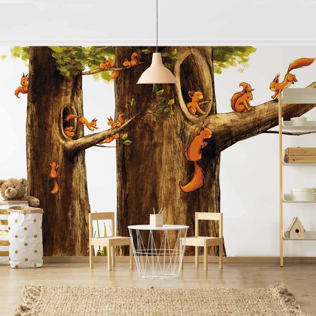 Design Tapeten Zuhause der Einhörnchen