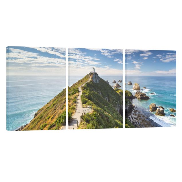 Wandbilder Nugget Point Leuchtturm und Meer Neuseeland