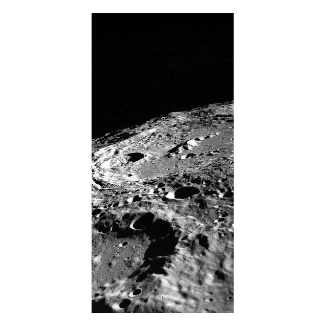 Magnettafel - NASA Fotografie Mondkrater - Panorama Hochformat