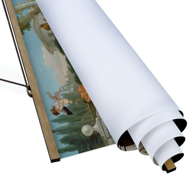 Stoffbild mit Posterleisten - Giovanni Battista Tiepolo - Rinaldo und Armida - Querformat 3:2
