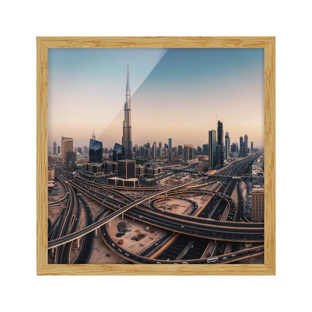 Wandbilder mit Rahmen Abendstimmung in Dubai