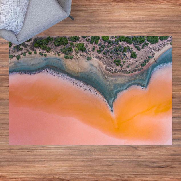 Teppich für Balkon Oranges Seeufer auf Sardinien