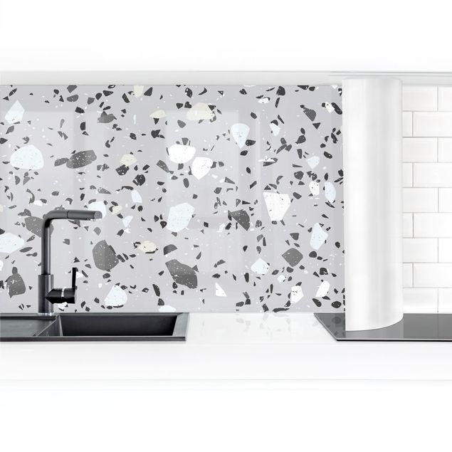 Küchenrückwand selbstklebend Detailliertes Terrazzo Muster Massa II