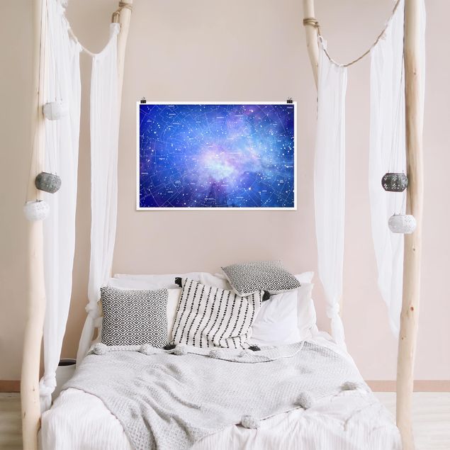 Moderne Poster Sternbild Himmelkarte
