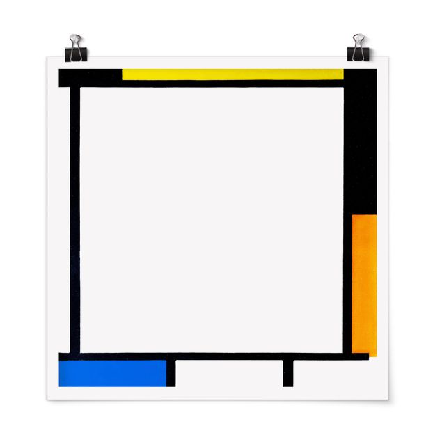 Poster abstrakt Piet Mondrian - Komposition II