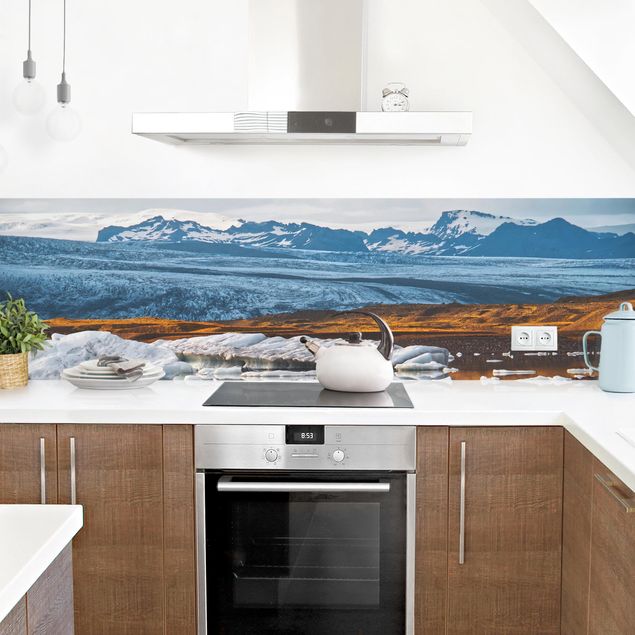 Küchenrückwand selbstklebend Gletscherlagune