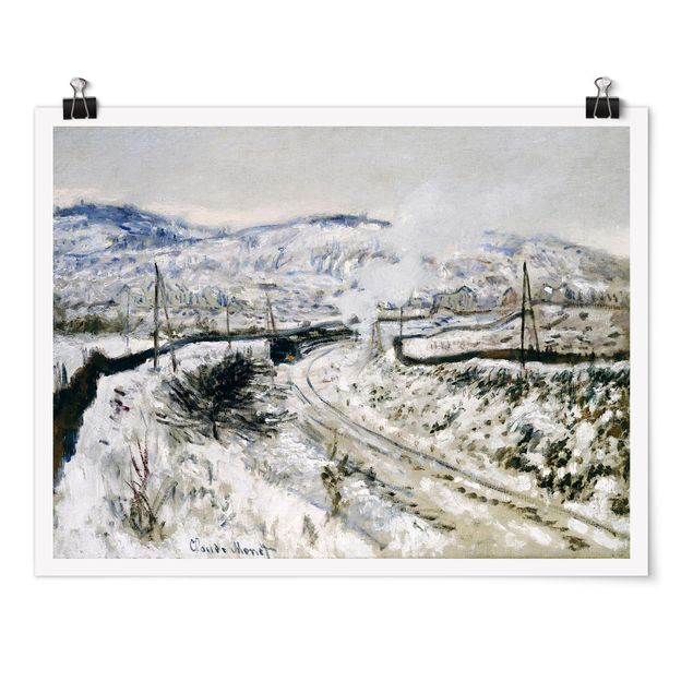 Claude Monet Bilder Claude Monet - Zug im Schnee